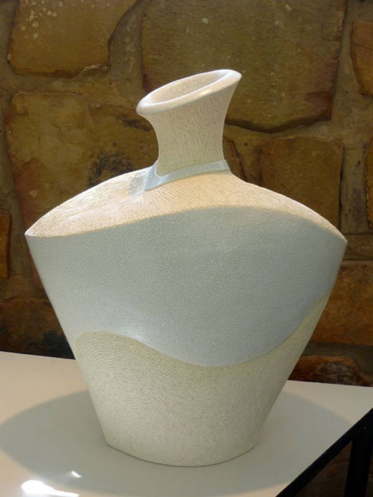 Vessel: Textured White Crackle